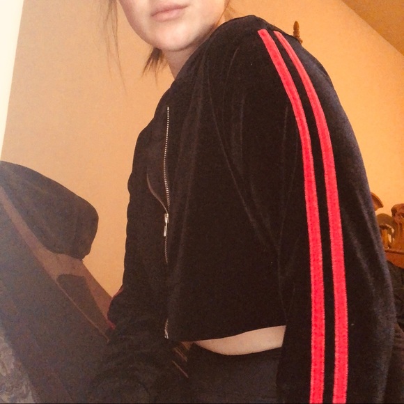 Velvet Red Track Jacket - Picture 2 of 4